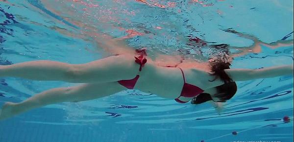 Hot tits Katy Soroka brunette teen underwater naked